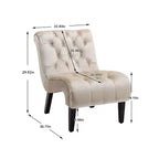 Poltrona in velluto con gambe in legno