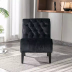 Poltrona in velluto con gambe in legno