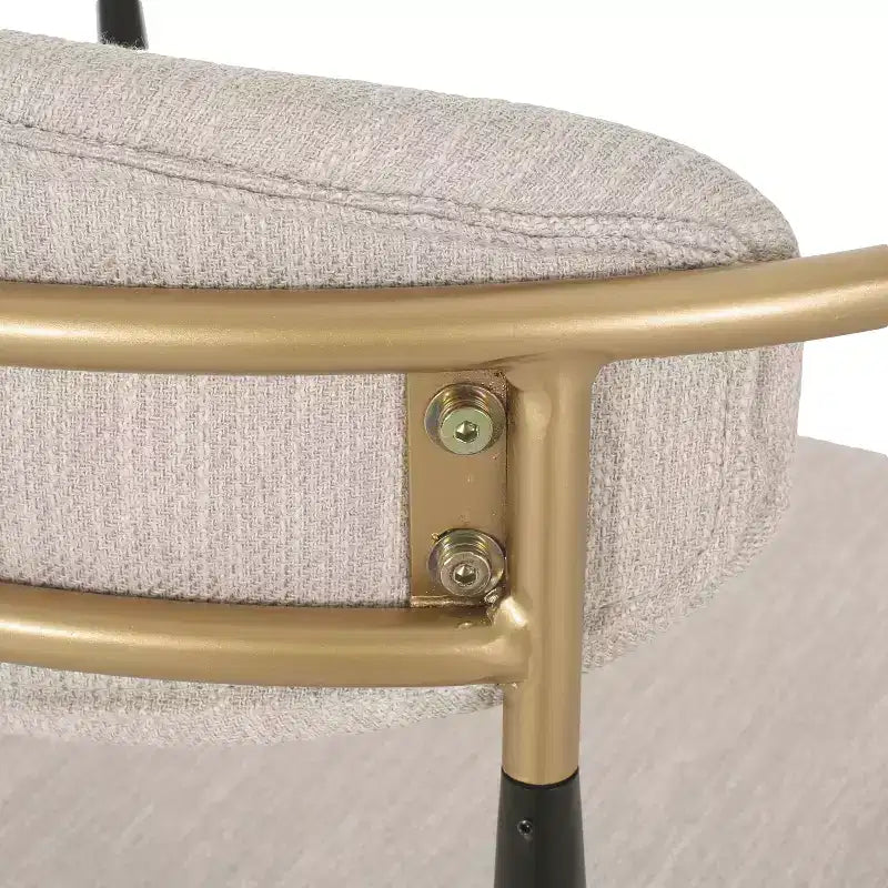 Sedie da pranzo moderne imbottite con struttura in ferro e schienale aperto a stuzzicadenti, set da 2, 57,8 L x 55,2 P x 80 A cm, portata 136 kg