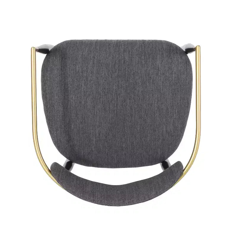 Sedie da pranzo moderne imbottite con struttura in ferro e schienale aperto a stuzzicadenti, set da 2, 57,8 L x 55,2 P x 80 A cm, portata 136 kg