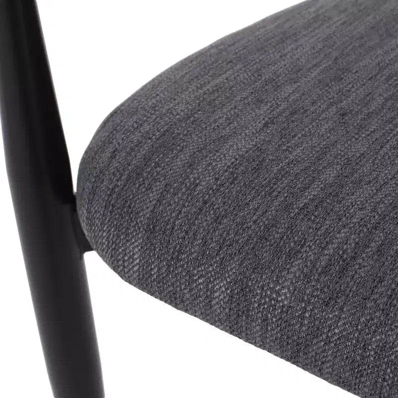 Sedie da pranzo moderne imbottite con struttura in ferro e schienale aperto a stuzzicadenti, set da 2, 57,8 L x 55,2 P x 80 A cm, portata 136 kg