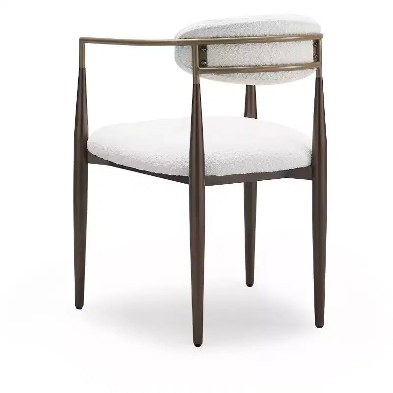 Sedie da pranzo moderne imbottite con struttura in ferro e schienale aperto a stuzzicadenti, set da 2, 57,8 L x 55,2 P x 80 A cm, portata 136 kg