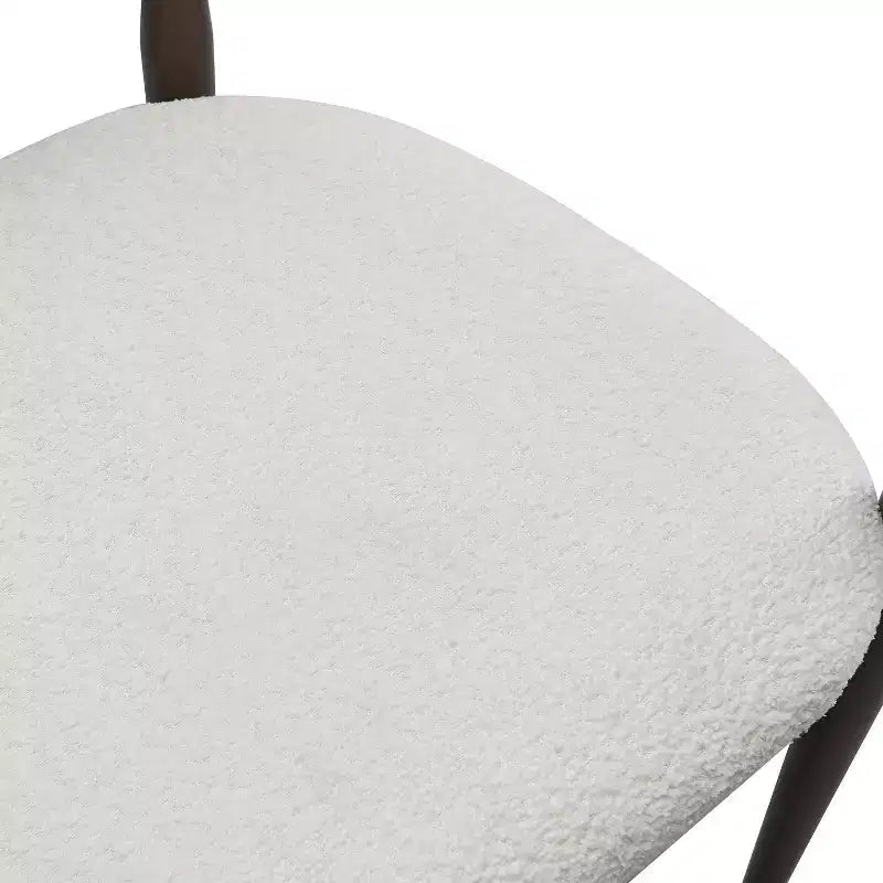 Sedie da pranzo moderne imbottite con struttura in ferro e schienale aperto a stuzzicadenti, set da 2, 57,8 L x 55,2 P x 80 A cm, portata 136 kg