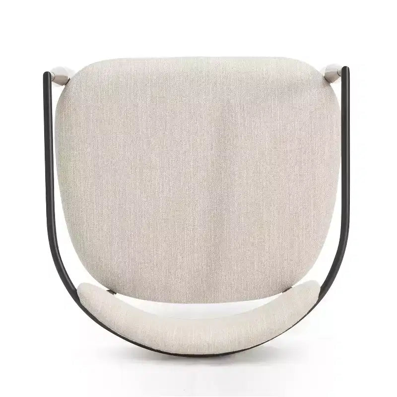 Sedie da pranzo moderne imbottite con struttura in ferro e schienale aperto a stuzzicadenti, set da 2, 57,8 L x 55,2 P x 80 A cm, portata 136 kg