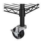 Scaffale a 5 ripiani in filo di acciaio, 91,4 cm L × 35,6 cm P × 193 cm A, 136,1 kg per ripiano, certificato NSF, con ruote e piedini di livellamento