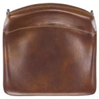 Sgabello da bancone con struttura in ferro, seduta e poggiapiedi in pelle, altezza fissa 61 cm, seduta 47 cm L × 36,1 cm P