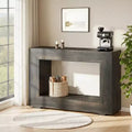 MAYEERTY Farmhouse Rustic Wood Grain Console Table with Vintage Simple Charm