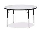 Tavolo Rotondo Multiuso per Bambini, 106,7 cm × 106,7 cm, Altezza Regolabile, Nero