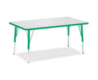Tavolo attività rettangolare per bambini, 76,2 cm × 121,9 cm, verde