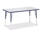 Adult Height Rectangle Activity Table 61 cm × 121.9 cm Blue