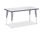 Tavolo Rettangolare per Attività ad Altezza Adulti 61 cm × 121,9 cm Blu
