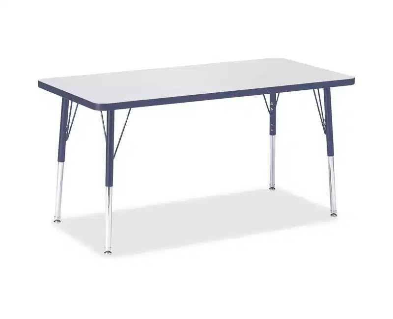 Tavolo Attività Rettangolare Altezza Adulti 24 x 48 pollici Blu