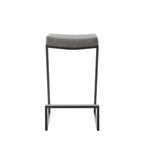 Sgabello da bancone grigio e nero in similpelle senza schienale con altezza seduta di 66 cm