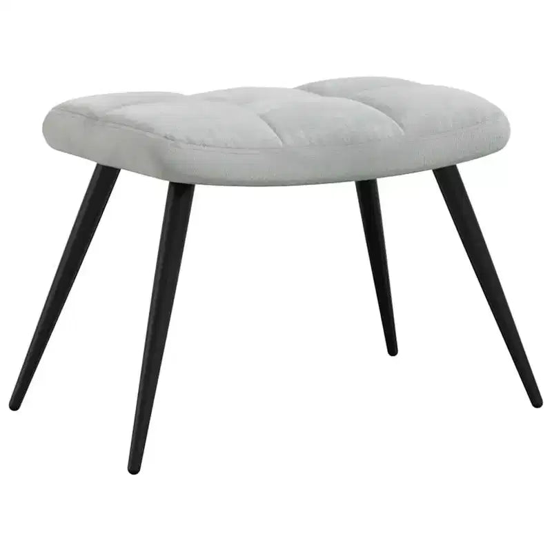 Poltrona Relax con Poggiapiedi, Rivestimento in Velluto Grigio Chiaro, Design Moderno