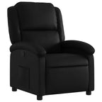 Cream Faux Leather Wingback Recliner Chair with Manual Recline, Padded Seat, and Side Pocket