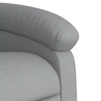 Poltrona Reclinabile Power Lift per Anziani, Tessuto Grigio Chiaro, Assistenza Elettrica alla Posizione Eretta, Reclinazione Manuale, Tasca Laterale, Telaio Robusto