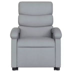 Poltrona Reclinabile Power Lift per Anziani, Tessuto Grigio Chiaro, Assistenza Elettrica alla Posizione Eretta, Reclinazione Manuale, Tasca Laterale, Telaio Robusto