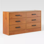 Solid Wood 6-Drawer Dresser for Bedroom Storage, Easy Assembly