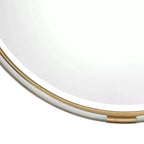 Specchio da Parete Decorativo Rotondo con Vetro Smussato, Acrilico Oro Metallizzato e Cornice in Legno, 95,3 cm di Larghezza, per Bagno o Camera da Letto