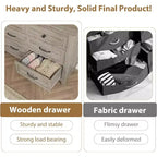Cassettiera in legno a 6 cassetti con contenitore, comò largo 119,4 cm per camera da letto, soggiorno o ingresso