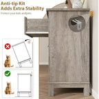 Cassettiera in legno a 6 cassetti con contenitore, comò largo 119,4 cm per camera da letto, soggiorno o ingresso
