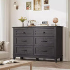 Cassettiera in legno a 6 cassetti con contenitore, comò largo 119,4 cm per camera da letto, soggiorno o ingresso