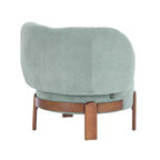 Poltrona d'Appoggio Senza Braccioli Moderna di Metà Secolo con Schienale Alto, Rivestita con Gambe in Legno Massello, 86 cm L × 73,7 cm P × 74 cm A