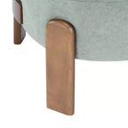 Poltrona d'Appoggio Senza Braccioli Moderna di Metà Secolo con Schienale Alto, Rivestita con Gambe in Legno Massello, 86 cm L × 73,7 cm P × 74 cm A