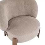 Poltrona d'Appoggio Senza Braccioli Moderna di Metà Secolo con Schienale Alto, Rivestita con Gambe in Legno Massello, 86 cm L × 73,7 cm P × 74 cm A