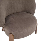 Poltrona d'Appoggio Senza Braccioli Moderna di Metà Secolo con Schienale Alto, Rivestita con Gambe in Legno Massello, 86 cm L × 73,7 cm P × 74 cm A
