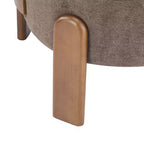 Poltrona d'Appoggio Senza Braccioli Moderna di Metà Secolo con Schienale Alto, Rivestita con Gambe in Legno Massello, 86 cm L × 73,7 cm P × 74 cm A