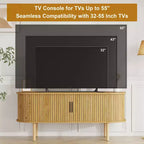 Mobile TV da 119,9 cm con anta scorrevole e ripiani portaoggetti