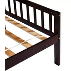 Daybed marrone in pino per materasso di circa 97 × 191 cm con 2 cassetti portaoggetti