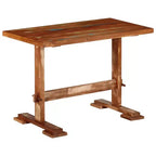 Tavolo da pranzo in legno massello di recupero, finitura anticata multicolore, base a cavalletto, 110 cm × 55,1 cm × 78 cm, per 2-4 persone