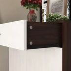 Scarpiera a 4 ripiani con 1 cassetto e 2 ante, ripiani regolabili, mobile contenitore indipendente in MDF per ingresso, 100,1 cm A × 80 cm L × 39,9 cm P