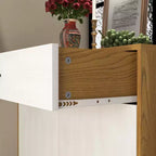 Scarpiera a 4 ripiani con 1 cassetto e 2 ante, ripiani regolabili, mobile contenitore indipendente in MDF per ingresso, 100,1 cm A × 80 cm L × 39,9 cm P