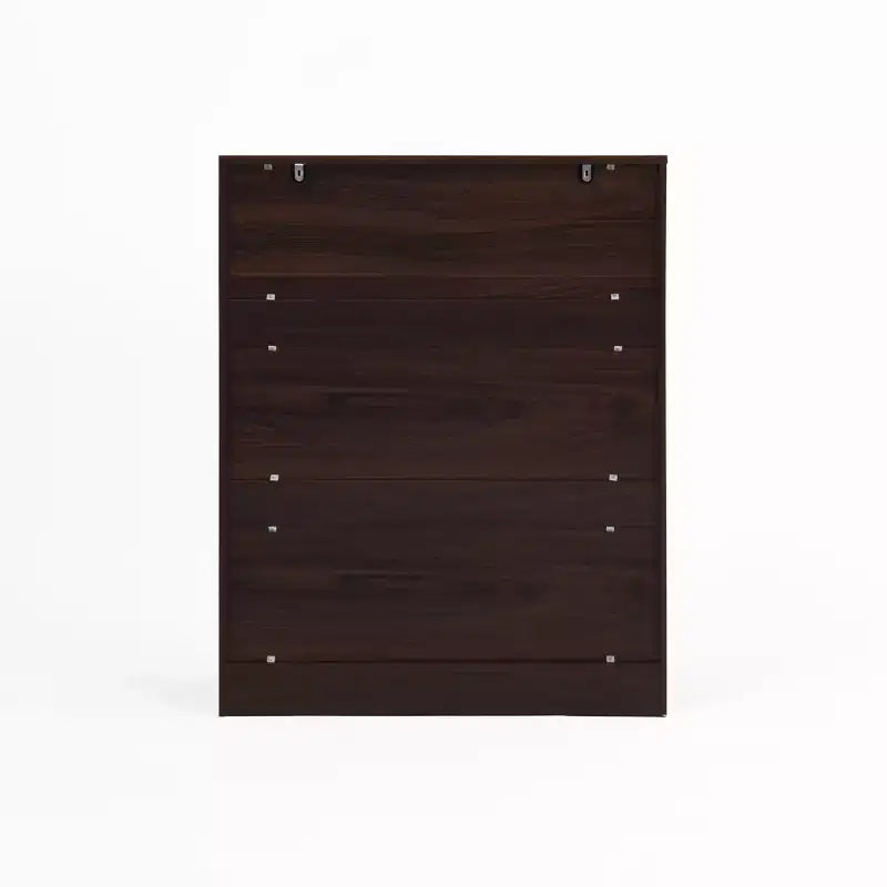 Scarpiera a 4 ripiani con 1 cassetto e 2 ante, ripiani regolabili, mobile contenitore indipendente in MDF per ingresso, 100 A x 80 L x 40 P cm