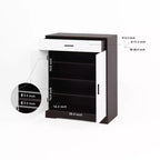 Scarpiera a 4 ripiani con 1 cassetto e 2 ante, ripiani regolabili, mobile contenitore indipendente in MDF per ingresso, 100,1 cm A × 80 cm L × 39,9 cm P