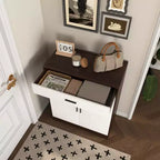 Scarpiera a 4 ripiani con 1 cassetto e 2 ante, ripiani regolabili, mobile contenitore indipendente in MDF per ingresso, 100,1 cm A × 80 cm L × 39,9 cm P