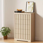 Cassettiera a 5 cassetti in stile Mid-Century con frontale scanalato e kit antiribaltamento