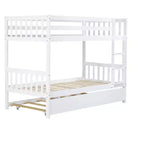 Letto a Castello in Legno per Due ca. 97 × 191 cm Materassi con Letto Estraibile