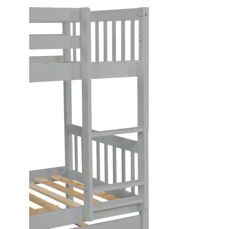 Letto a castello in legno con letto estraibile, convertibile in 2 letti singoli