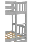 Letto a Castello in Legno per Due ca. 97 × 191 cm Materassi con Letto Estraibile