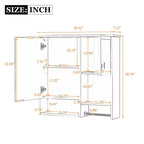 Mobiletto bagno a muro con specchio e portasciugamani da 73,7 cm x 71,1 cm