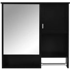 Mobiletto bagno a muro con specchio e portasciugamani da 73,7 cm x 71,1 cm