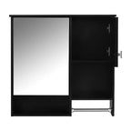 Mobiletto bagno a muro con specchio e portasciugamani da 73,7 cm x 71,1 cm