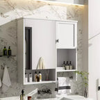 Mobiletto bagno a muro con specchio e portasciugamani da 73,7 cm x 71,1 cm