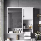 Mobiletto bagno a muro con specchio e portasciugamani da 73,7 cm x 71,1 cm