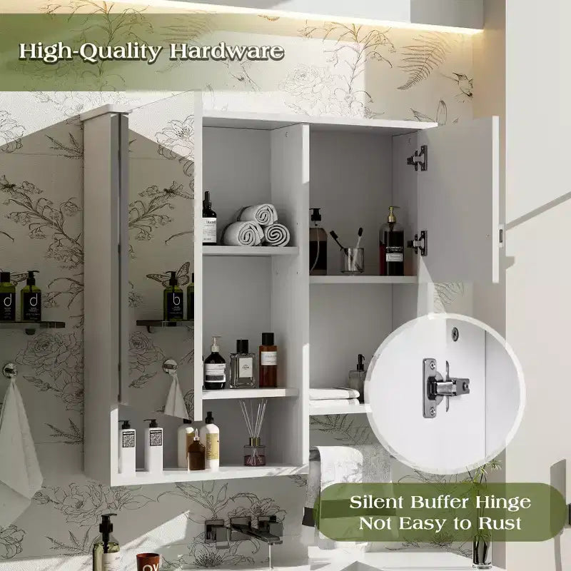 Mobiletto da bagno a muro 29'' x 28'' con specchio e portasciugamani