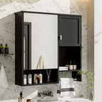 Mobiletto bagno a muro con specchio e portasciugamani da 73,7 cm x 71,1 cm